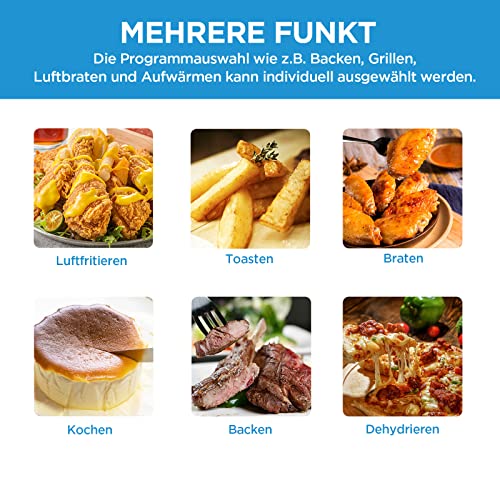 Midea MF-TN40D2 Airfryer XL, Heißluftfritteuse 4L,Dual Cyclone Technology, 90% Weniger Fett Heissluftfriteuse 1500W, 60min Timer, 200℃ Temperaturkontrolle, Automatischer Ausschaltfunktion,Schwarz