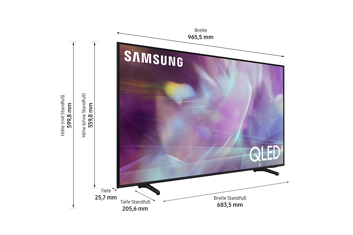 Téléviseur Samsung QLED 4K Q60A 43 pouces (GQ43Q60AAUXZG), Quantum HDR, Quantum Processor Lite 4K, 100 % de volume de couleur [2021]