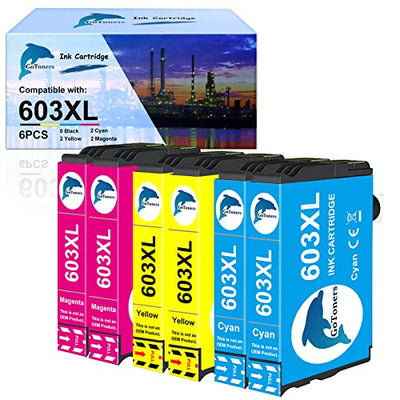 GoToners 603XL Patronen Kompatibel für Epson 603 XL Farben Druckerpatronen für XP-2100 XP-2150 XP-2105 XP-3100 XP-3105 XP-3150 XP-4100 XP-4150 WF-2810 WF-2830 WF-2850 (2 Cyan, 2 Magenta, 2 Gelb)