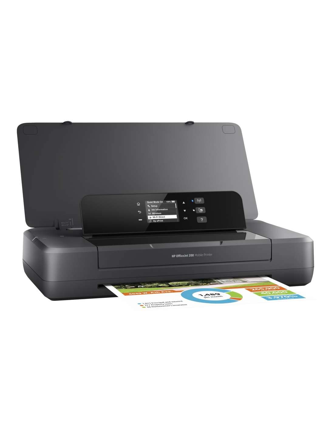 Imprimante à jet d'encre mobile HP OfficeJet 200 (A4, imprimante, WLAN, HP ePrint, Airprint, USB, 4800 x 1200 ppp) noir