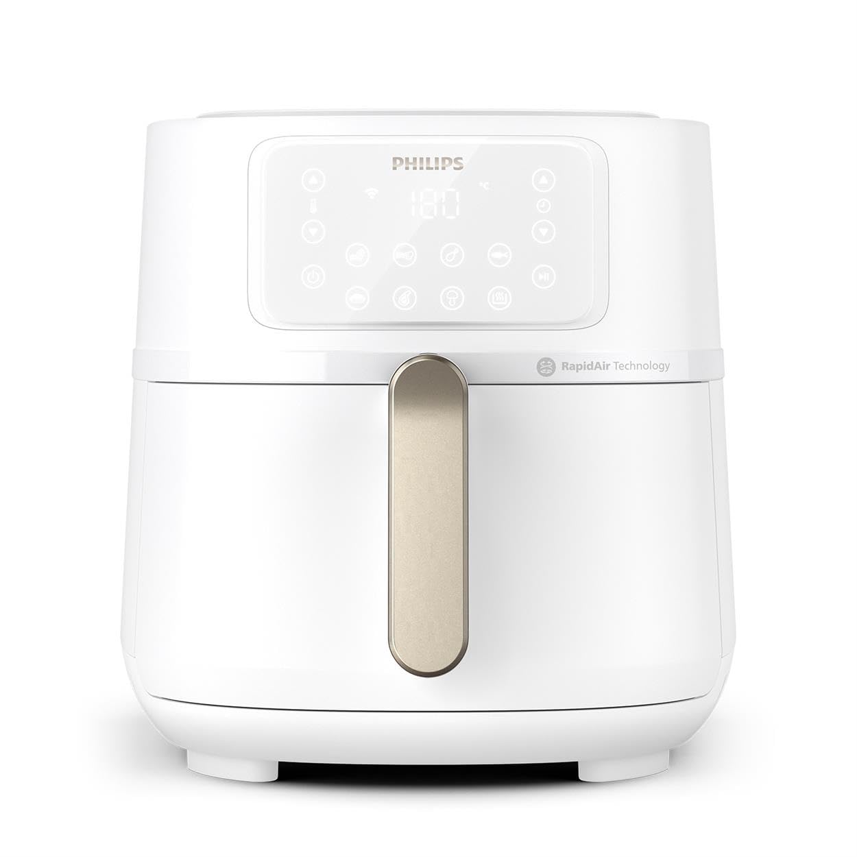 Philips Airfryer 5000-Serie XXL, 7,2L (1,4Kg) - 6 Portionen, 16-in-1 Airfryer, Wifi verbunden, 90% weniger Fett mit Rapid Air Technologie, HomeID App. Weiß (HD9285/00)