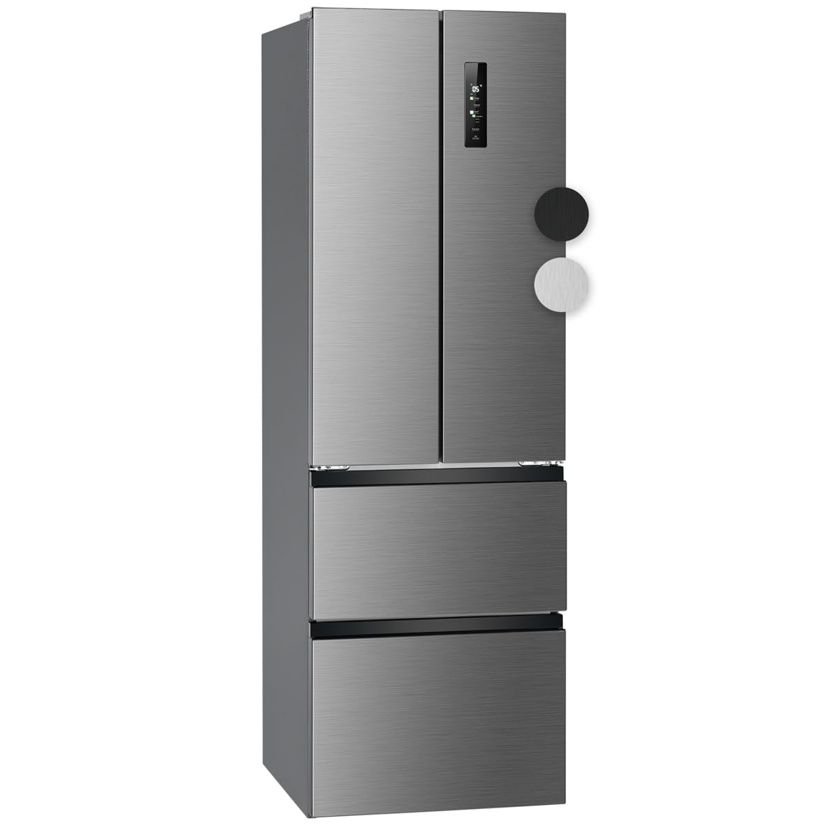 Bomann® French Door Kühlschrank No Frost | Kühl-Gefrier-Kombinationen mit Total No Frost | Kühlschrank mit Gefrierfach 400L | Side by Side Kühlschrank mit MultiAirflow-System | KG 7354 Edelstahl