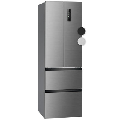 Bomann® French Door Kühlschrank No Frost | Kühl-Gefrier-Kombinationen mit Total No Frost | Kühlschrank mit Gefrierfach 400L | Side by Side Kühlschrank mit MultiAirflow-System | KG 7354 Edelstahl