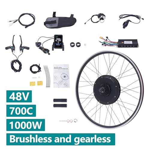 CLEADONG 28/29-Zoll Ebike Umbausatz, E-Bike Hinterrad/Vorderrad Umbausatz Kit, Electric Bicycle Umbausatz mit Controller und Display