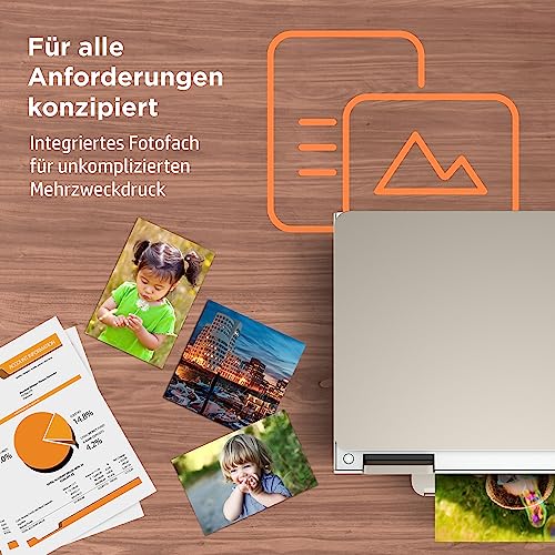 Imprimante multifonction HP Envy Inspire 7220e, imprimante à jet d'encre, 20€ de cashback, 3 mois d'impression gratuite avec HP Instant Ink inclus, HP+, impression, numérisation, copie, impression photo, DIN A4, WLAN, Airprint