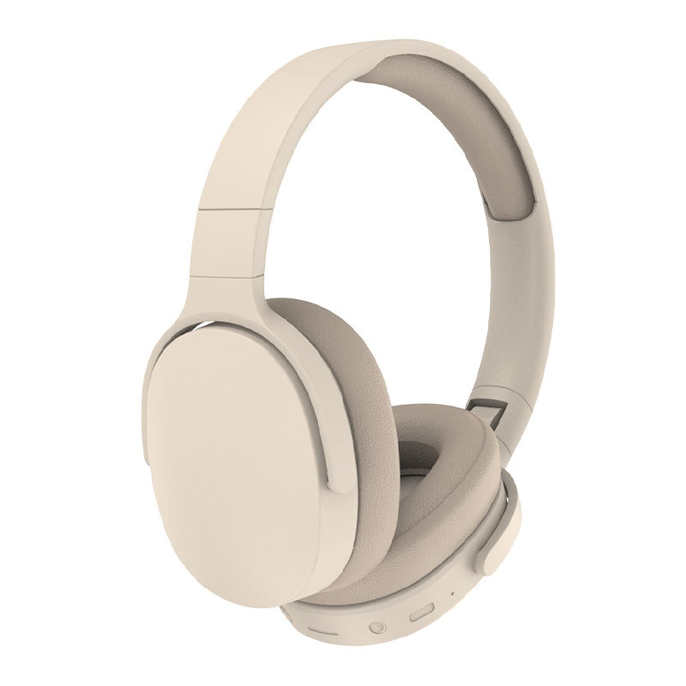 HiFi-Bluetooth-Kopfhörer, faltbar, intelligente Rauschunterdrückung, verstellbar, kabelloses Headset mit Mikrofon, Bluetooth-kompatibel, 5.1-Stereo-Over-Ear-Kopfhörer für Sport, Reisen (Beige)