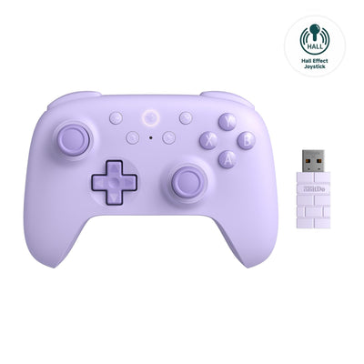 8bitdo Ultimate 2C Wireless Controller für Windows-PC und Android, mit 1000 Hz Abfragerate, Hall-Effekt-Joysticks und Hall-Triggern und Neu Belegbaren L4/R4-Stoßfängern, Turbofunktion (Lila)