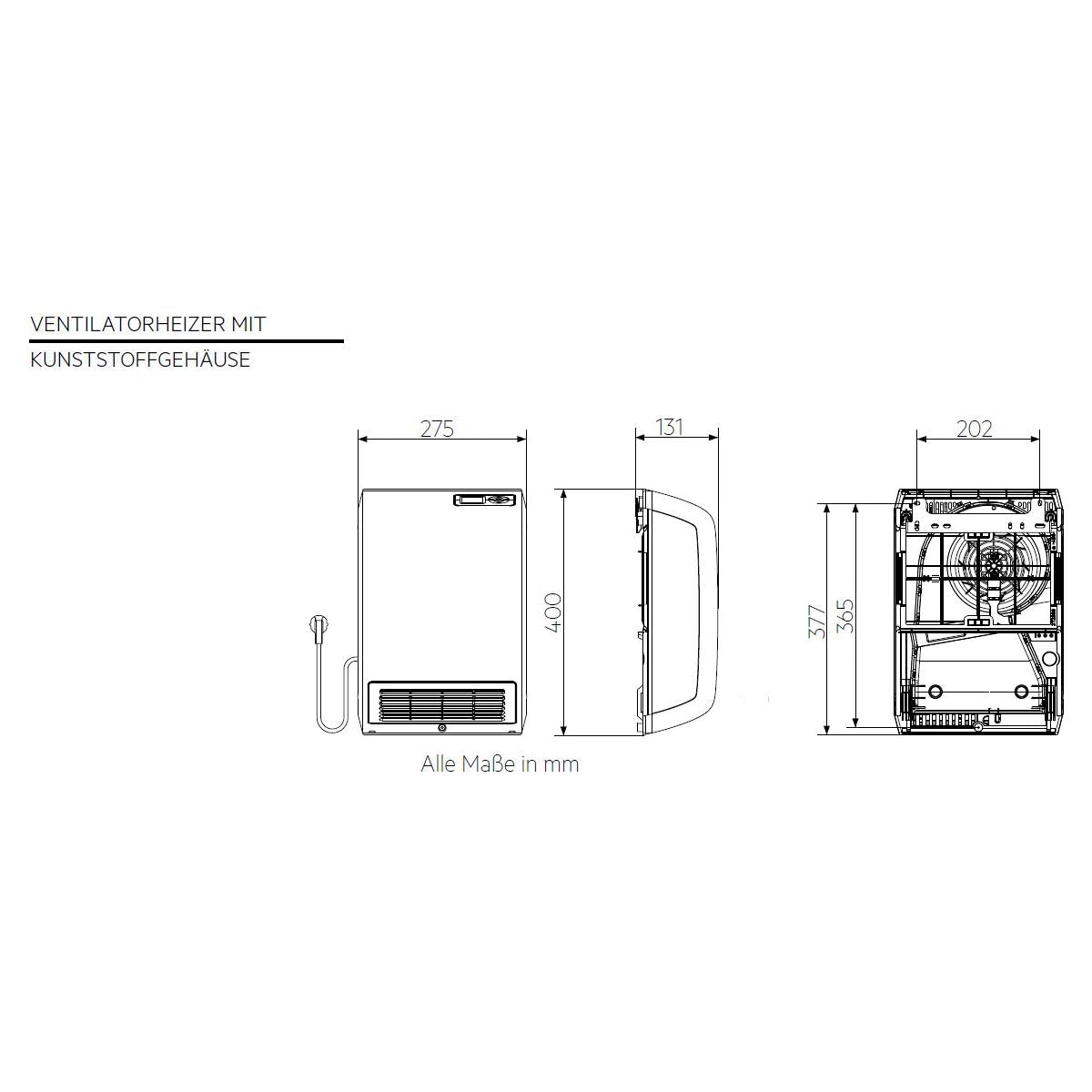 AEG Heizlüfter VH 213, Keramik Heizlüfter energiesparend für ca. 25 m², TÜV geprüft, Made in Germany, LCD Display, Wochenzeitschaltuhr, Bad, 2 kW, 238296