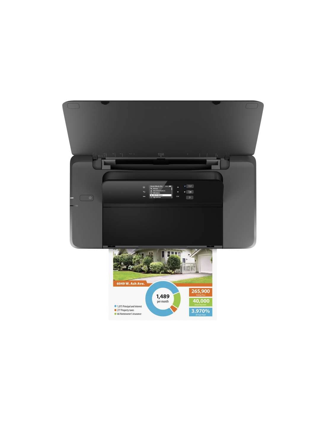 Imprimante à jet d'encre mobile HP OfficeJet 200 (A4, imprimante, WLAN, HP ePrint, Airprint, USB, 4800 x 1200 ppp) noir