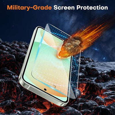 OMOTON Panzer Schutz Glas für Samsung Galaxy S24 FE, 3 Stück Schutzfolie kompatibel mit Samsung S24 FE, HD Displayschutzfolie, Anti- Kratzer, Bläschenfrei, 9H Härte Folie