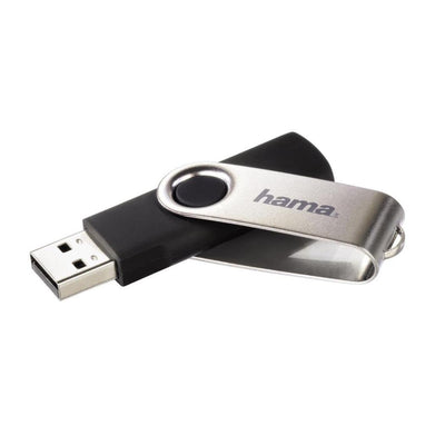 Hama 8GB USB-Stick USB 2.0 Datenstick (10 MB/s Datentransfer, mit Öse zur Befestigung am Schlüsselring, Speicherstick, Memory Stick aus Metall, geeignet für Windows/MacBook) silber