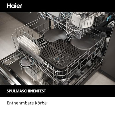 Haier Heißluftfritteuse mit Glasfenster I Airfryer mit 9 Programmen & 7 Liter Fassungsvermögen I 1700W Fryer mit LED Display I Fritteuse Heißluft ohne Fett I spülmaschinenfest [Serie 5 - HAF5TWA]