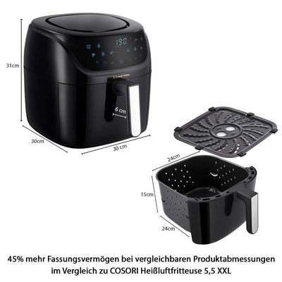 Bundle Set: Russell Hobbs Heißluftfritteuse XXL 8l [7 Kochfunktionen|10 Programme] AirFryer 27170-56 & Russell Hobbs Salz und Pfeffer Mühle elektrisch [2er Set] 23460-56