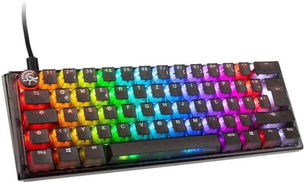 Ducky One 3 Aura Black Mini Gaming Tastatur, RGB LED - MX-Speed-Silver