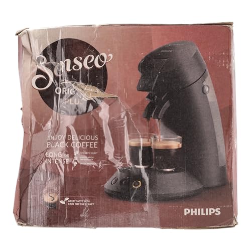 Philips Senseo Original Plus Kaffeepadmaschine, Schwarz, Intensitätsauswahl, Coffee Boost-Technologie, hergestellt aus recyceltem Kunststoff, CSA210/60