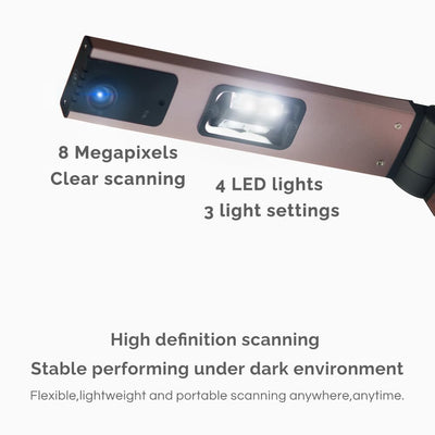 Bamboosang Tragbar Dokumentkamera und Scanner : Hohe Auflösung 8MP Dokumentenscanner A3 Größe Erfassen, Mehrsprachige OCR, USB Dokumentenkamera, Leistungsstarke Software Scanner für Lehrer Büro