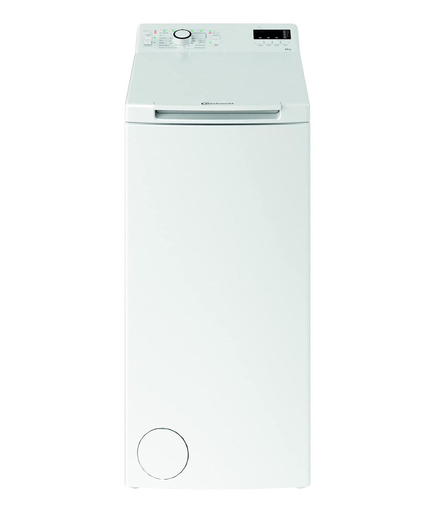 Bauknecht WAT Smart Eco 12C Toplader-Waschmaschine/6 kg/1200 UpM/Kurz30'/FreshFinish/Intensivspülen/Mehrfachwasserschutz+/Energy Saver/Wolleprogramm/Startzeitvorwahl/Universal