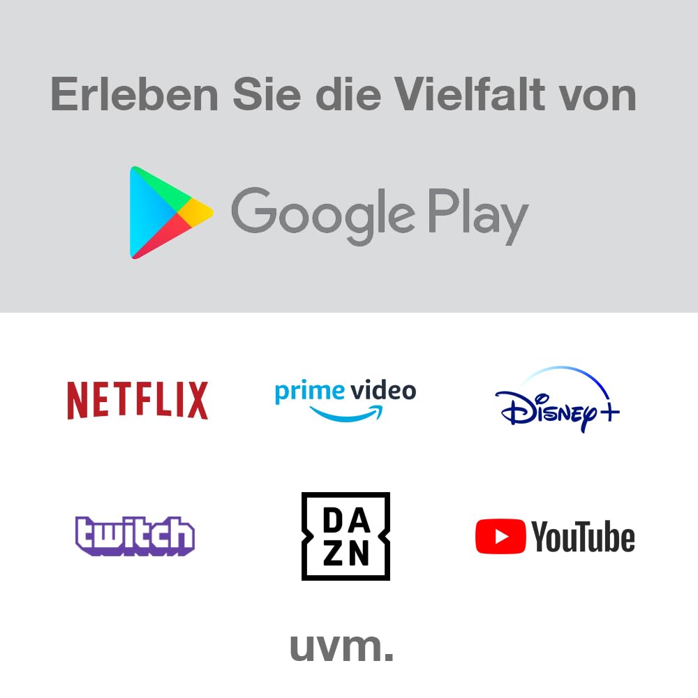 Telefunken Android TV 50 Zoll Fernseher (4K UHD Smart TV, HDR Dolby Vision, Triple-Tuner, Dolby Atmos) XU50AN754M