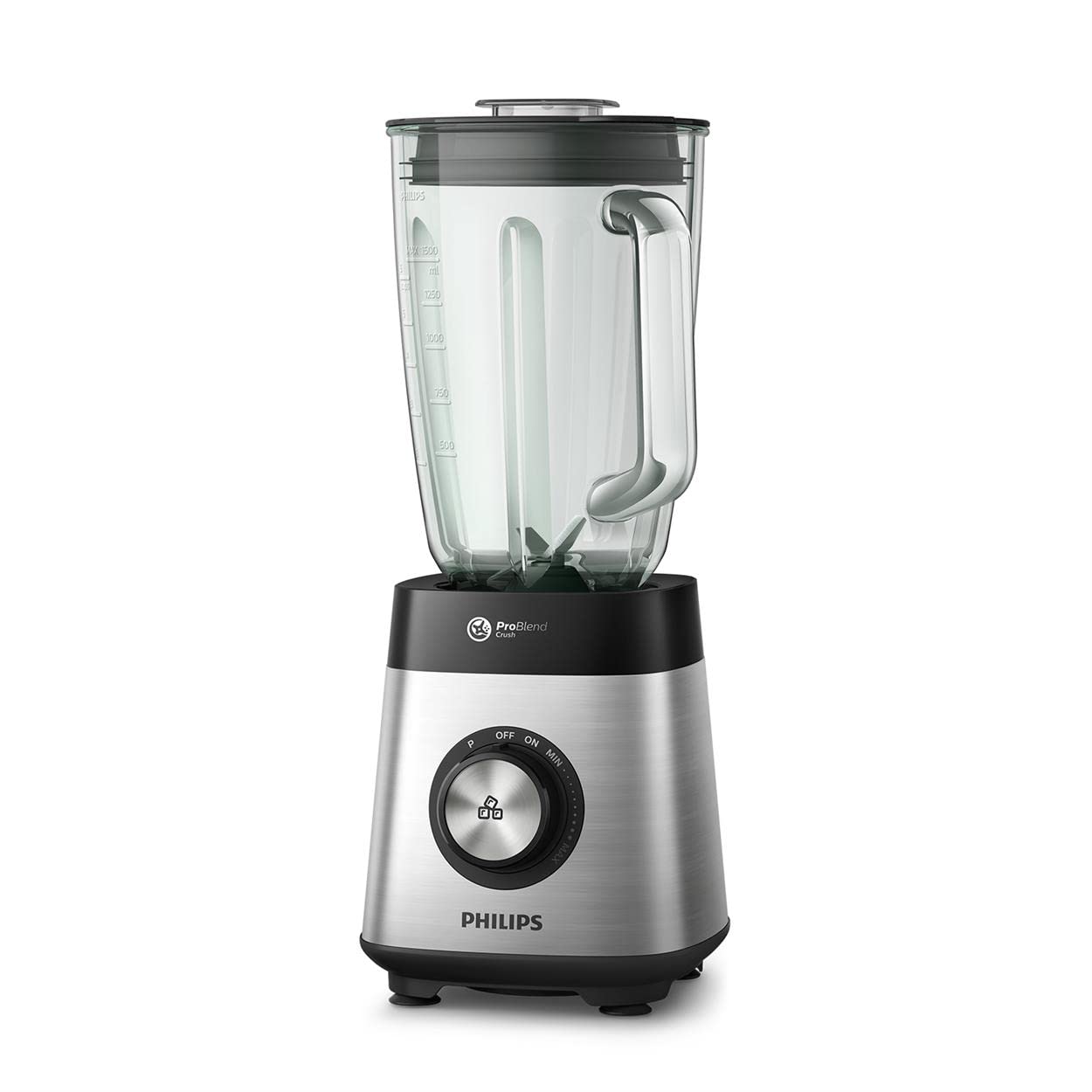 Philips Standmixer und Smoothie Maker – 1000W, 2-Liter-Glasbehälter, HomeID-App, variable Geschwindigkeit, ProBlend Crush, Trinkbecher (HR3573/90)