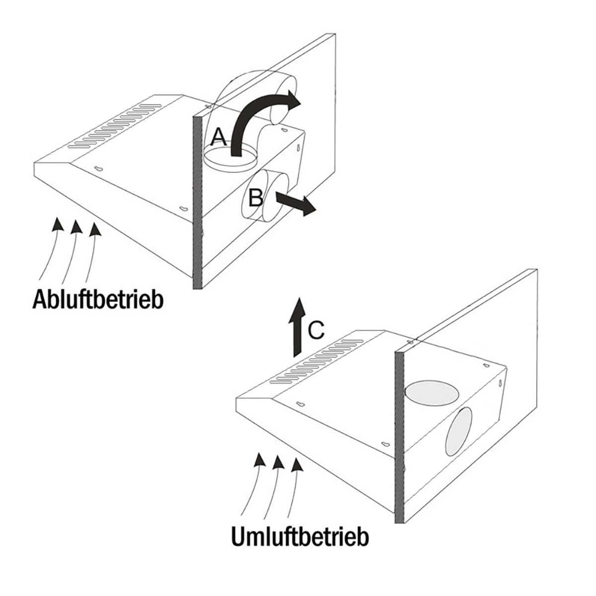 Doppelmotor Design Unterbau-Dunstabzugshaube NEG15-TDLS+ (Edelstahl, silber), Glas-Front mit Sensor Touch, 384 m³/h Umwälzleistung, Nachlauffunktion, Abluft und Umluftbetrieb