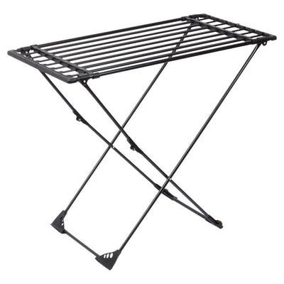 Vilde Wäscheständer Standtrockner | Wäschetrockner Drying Rack | Metall Ausziehbar Schwarz XXL 110-189 cm