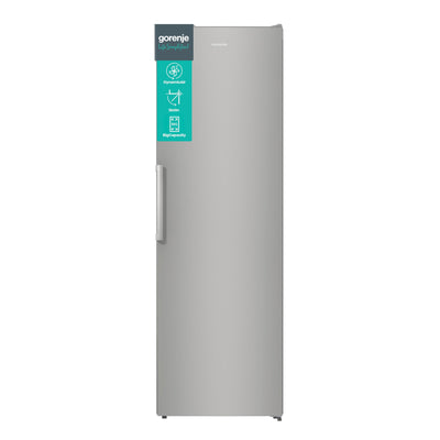 Gorenje R 619 EES5 Kühlschrank / 185cm / Umluft-Kühlsystem/Schnellkühlfunktion/Kühlteil 398 Liter/Inox Look, Silber