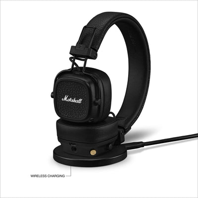 Marshall Major V Bluetooth Kopfhörer, 100 Stunden Spielzeit – Schwarz