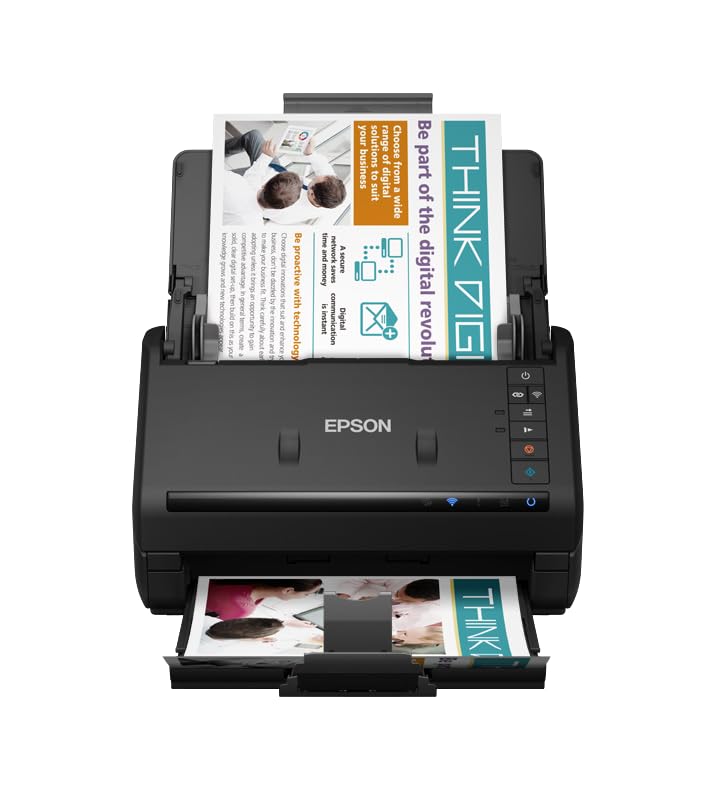 Epson WorkForce ES-500WII Scanner, Dokumentenscanner (scannt ohne PC, bis DIN A4, beidseitiger Scan in einem Durchgang, automatische Ausrichtung, Zuschnitt und Optimierung, WiFi)