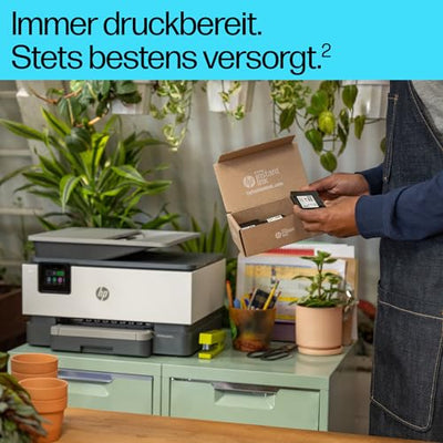 HP OfficeJet Pro 9120e Multifunktionsdrucker, 30€ Cashback, 3 Monate gratis drucken mit HP Instant Ink inklusive, HP+, Drucker, Scanner, Kopierer, Fax, WLAN, LAN, Duplex, Airprint, Grau-Weiß