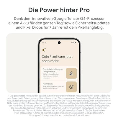 Google Pixel 9 Pro XL – Android-Smartphone mit Gemini ohne SIM-Lock, Dreifach-Rückkamerasystem, 24 Stunden Akkulaufzeit und EIN 6,8 Zoll großes Super Actua-Display – Porcelain, 256GB