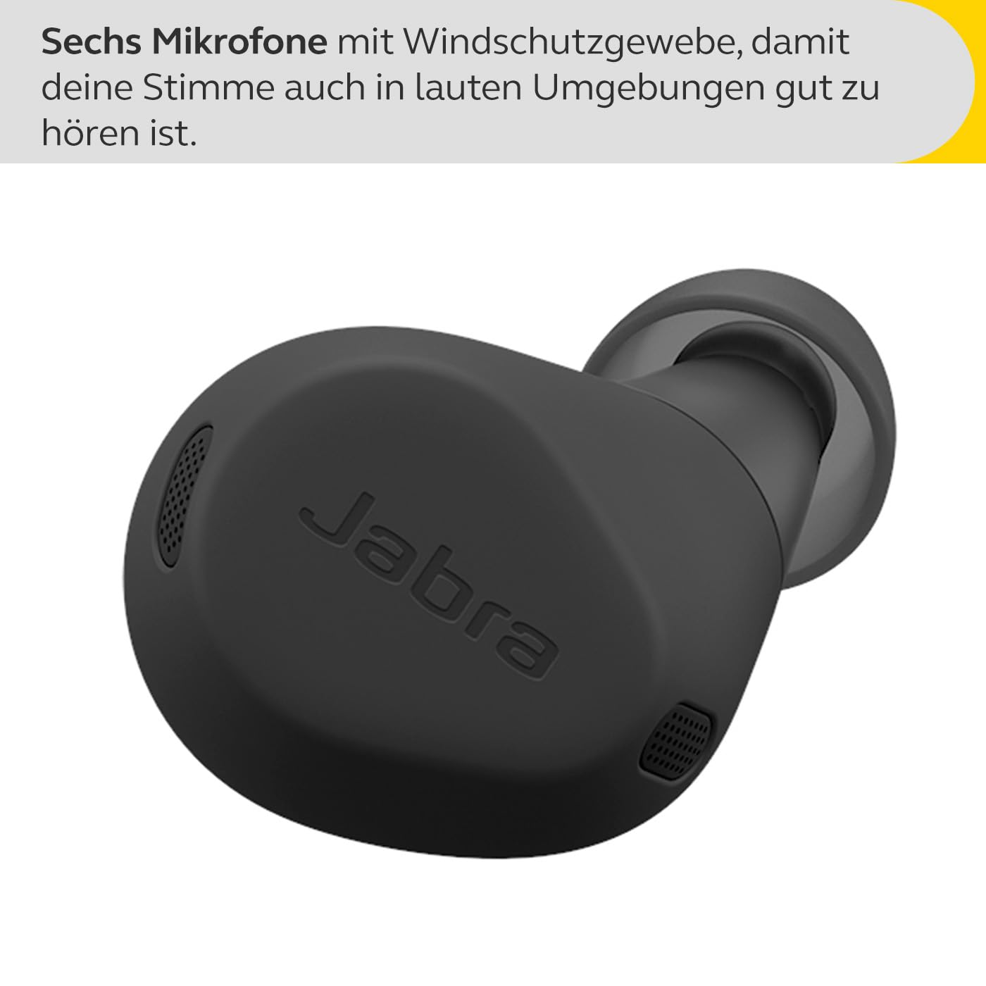 Jabra Elite 8 Active schnurlose In-Ear-Bluetooth-Kopfhörer mit adaptiver, hybrider aktiver Geräuschunterdrückung (ANC) und 6 eingebauten Mikrofonen, Wasser- und schweißresistent - Dunkelgrau