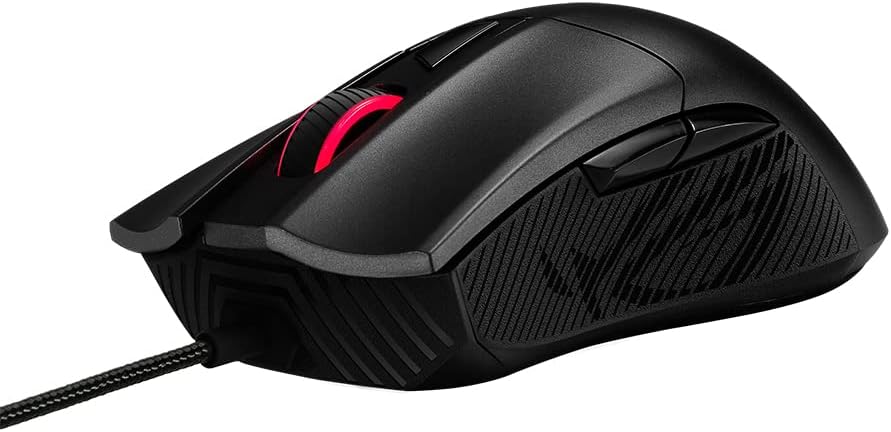 Asus ROG Gladius II Core Gaming-Maus (6200 DPI Sensor, Aura Sync Beleuchtung, Abnehmbare Schalter) schwarz