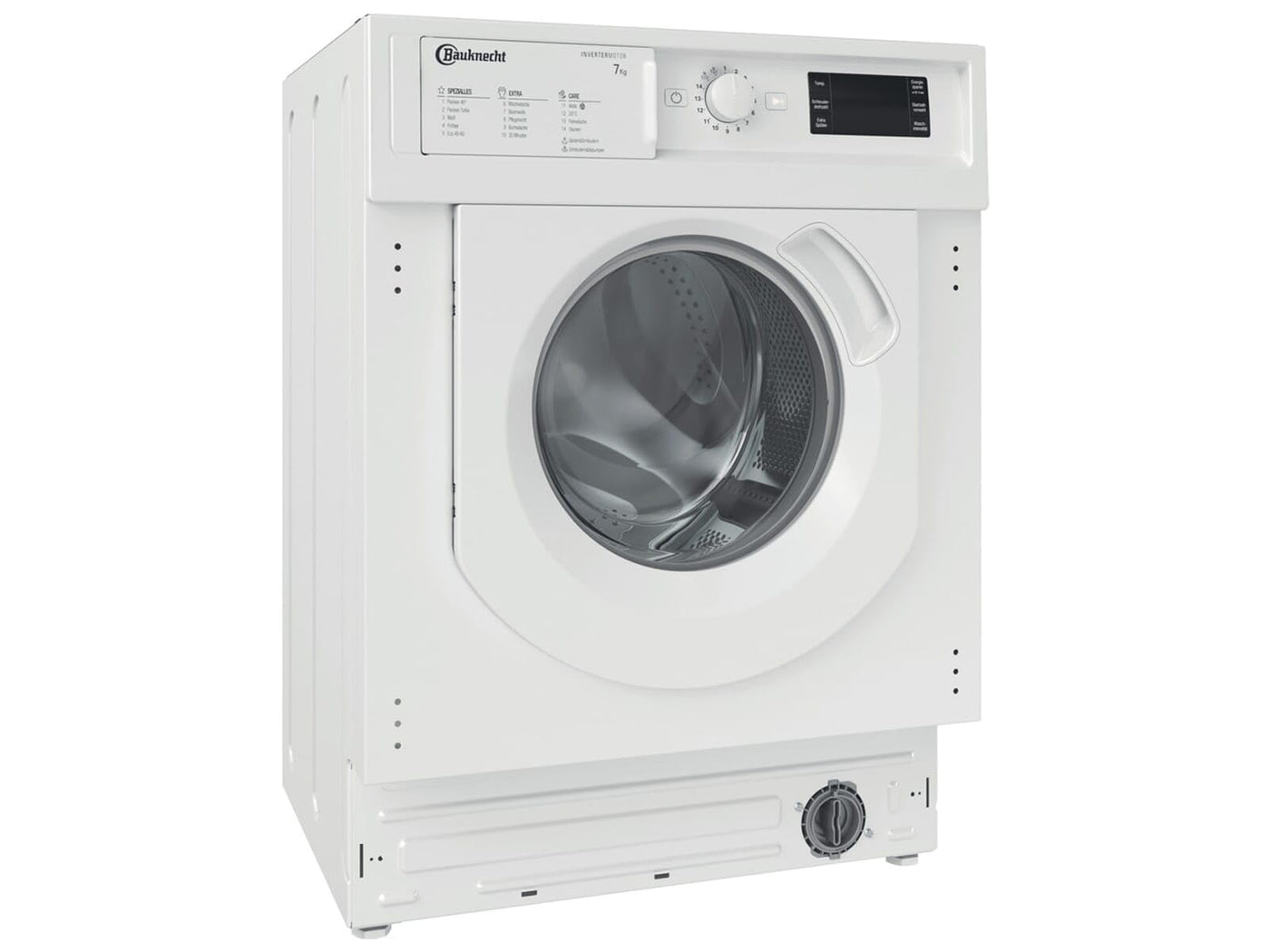 Bauknecht BI WMBG 71483E DE N Einbau-Waschmaschine/ 7kg / Flecken 40°/ Turo-Programm/Energy saver/Woolmark Green/ Kurz30° / Mehrfachwasserschutz+