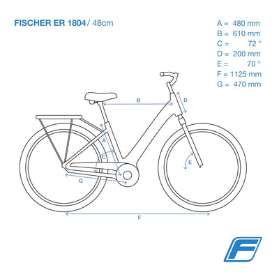 Fischer E-Bike City, CITA ER1804 Elektrofahrrad für Damen, RH 48 cm, Frontmotor 32 Nm, 36 V Akku, Elfenbein glänzend, 28 Zoll