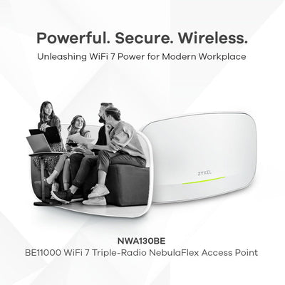 Zyxel BE11000 Enterprise-Grade WiFi 7 Triple-Radio Access Point | Netzteil Nicht enthalten | Nebula Cloud [NWA130BE]