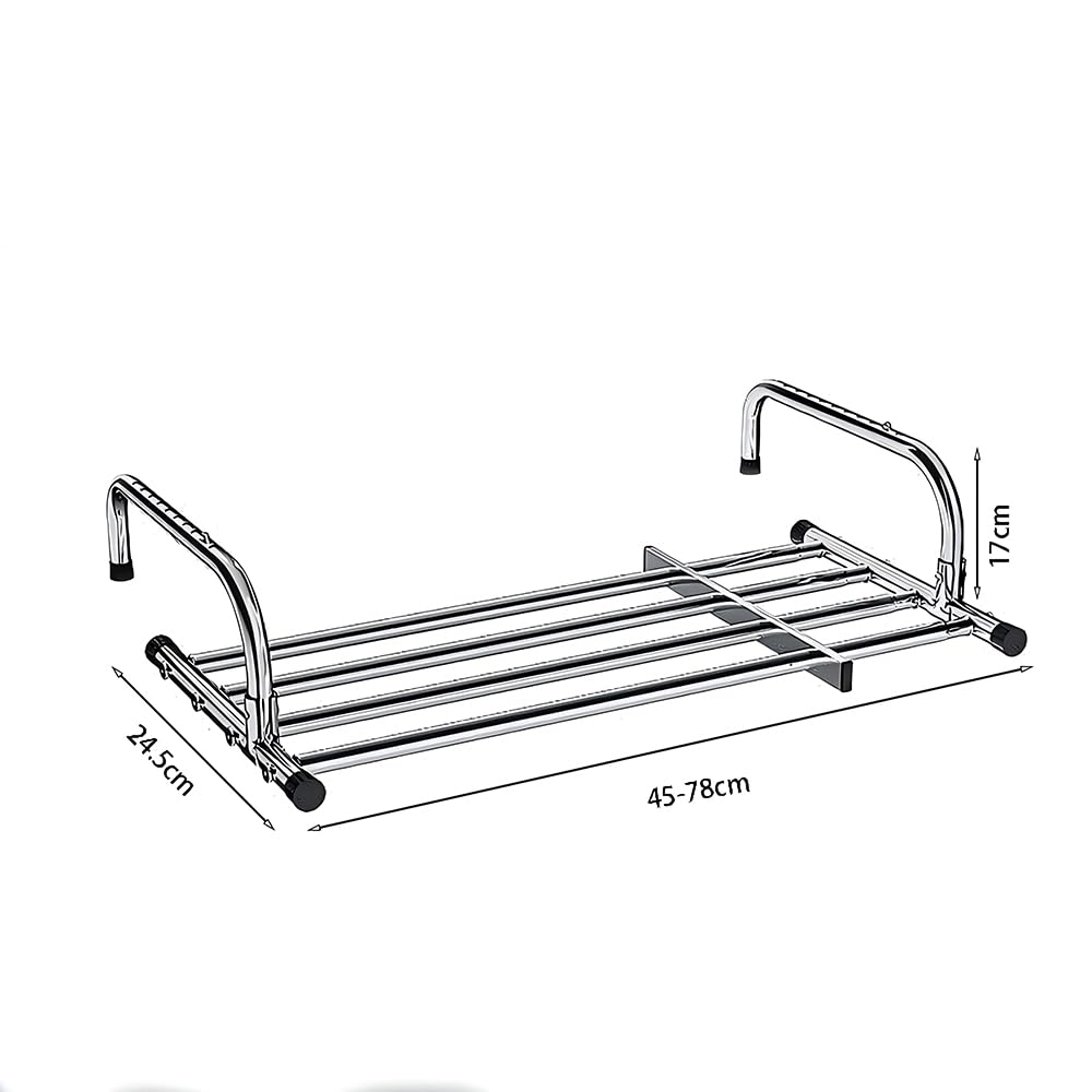 HaigeHY Wäscheständer, Balkonwäschetrockner, Wäscheständer für Balkon, Balkongeländer, Heizkörper, Bad, hängender Wäschetrockner, Kleiner Hängetrockner,Klappbar.