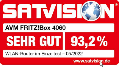 AVM FRITZ!Box 4060 (Wi-Fi 6 Mesh Router, bis zu 4.800 MBit/s (5 GHz) & 1.200 MBit/s (2,4 GHz), 3 x Gigabit-LAN, DECT-Basis, USB 3.0, deutschsprachige Version)