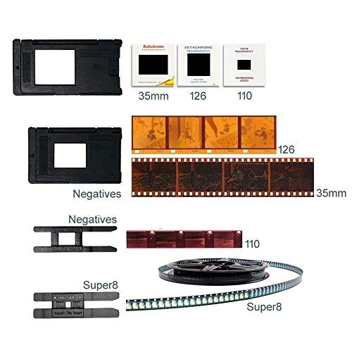 DigitNow!. Dia Film Scanner (Film/Slide, Film in Super 8, 35mm und 110, 126, Anschluss für SD/MMC Karten 126, USB 2.0 Schnittstelle, Wechselstrom, 22MP, CMOS, Schwarz)