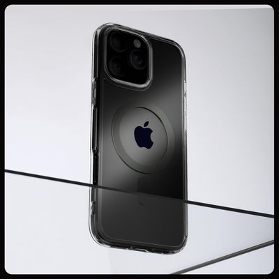 Spigen für iPhone 16 Pro Max Hülle [Anti-Yellowing] Ultra Hybrid MagFit Case Handyhülle Transparent Dünn Slim Kompatibel mit MagSafe -Graphite