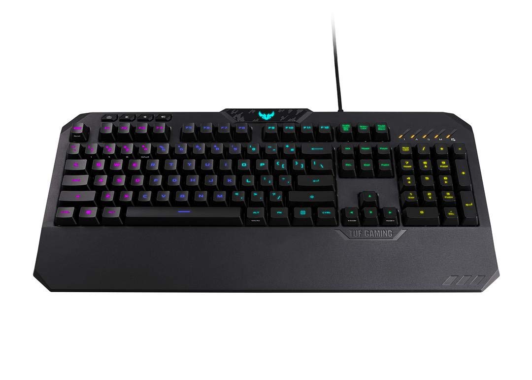 ASUS TUF Gaming K5 Tastatur USB QWERTY Italienisch Schwarz - Tastaturen (Standard, USB, Membran-Schlüsselschalter, QWERTY, RGB-LED, Schwarz)