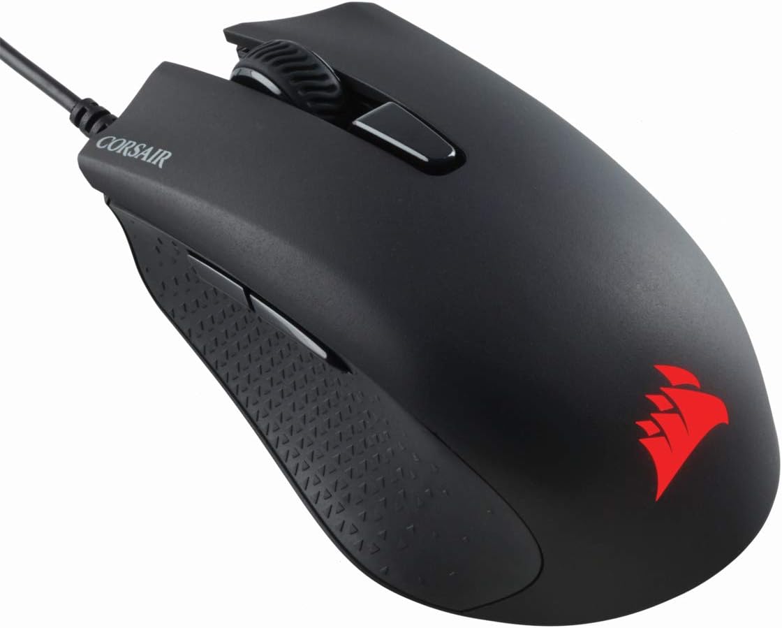 CORSAIR HARPOON PRO RGB Wired Lightweight FPS/MOBA Gaming Mouse - 12.000 DPI - 6 Programmierbare Tasten - iCUE Kompatibel - PC, Mac, PS5, PS4, Xbox - Schwarz