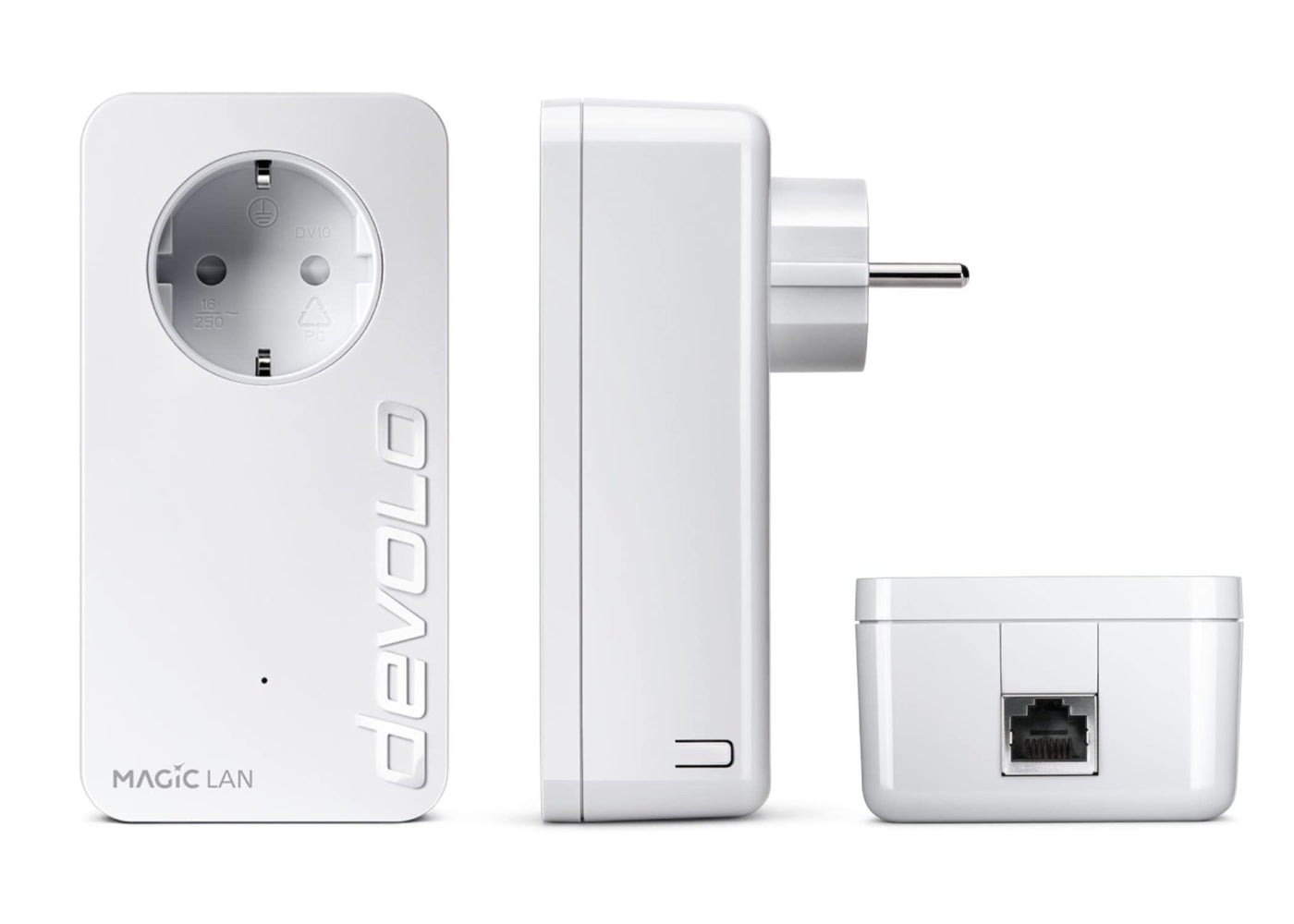 devolo Magic 2 LAN Starter Kit, LAN Powerline Adapter, bis zu 2.400 Mbit/s, 1x Gigabit LAN Anschluss, ideal für Homeoffice, dLAN 2.0, weiß