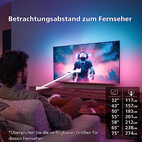 Philips Ambilight TV | 55PUS8808/12 | 139 cm (55 Zoll) 4K UHD LED Fernseher | 120 Hz | HDR | Dolby Vision | Google TV | VRR | WiFi | Bluetooth | DTS:X | Sprachsteuerung | Anthrazitfarbener Rahmen