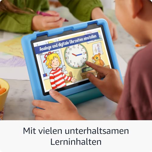 Das neue Amazon Fire HD 8 Kids-Tablet, für Kinder von 3 bis 7 Jahren | 3 GB RAM, werbefreie Inhalte, mit integrierter Kindersicherung, 13 Stunden Akkulaufzeit, 32 GB, blau (2024)