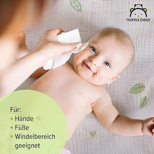 Amazon-Marke: Mama Bear Frisch Baby Feuchttücher, Aloe Vera, 1008 Stück (18 packungen mit 56), Verpackung kann abweichen