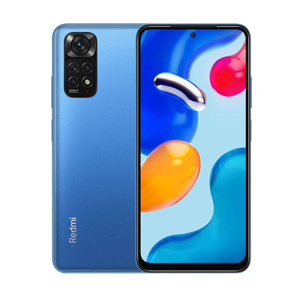 Xiaomi Redmi Note 11S Smartphone, 6GB RAM 128GB ROM, 6,43 Zoll AMOLED DotDisplay, MediaTek Helio G96 Prozessor, 108 MP AI Quad-Kamera (Blau)