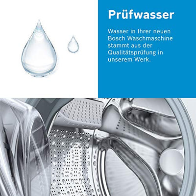 Bosch WAN28K23, Serie 4, Waschmaschine, 1-8kg, 1400 UpM, Maximale Energie- und Wasserersparnis, Hygiene Plus, Speed Perfect, Nachlegefunktion, AquaStop, Amazon Exclusive Edition