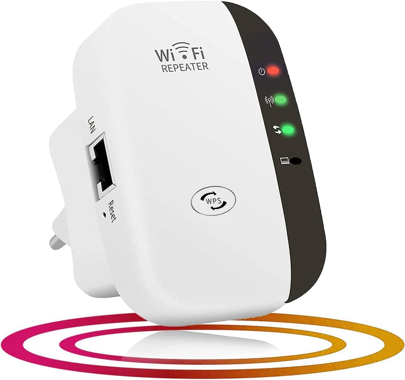 WLAN Verstärker, WLAN Repeater 300 Mbit/s 2.4 GHz, WiFi Extender Booster, WiFi Verstärker mit Repeater/AP Modus und WPS-Funktion,Internet Verstärker bis zu 3650 sq.ft und 35+ Geräten (Weiss)