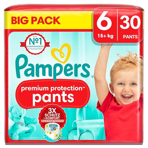 Pampers Premium Protection Pants, Gr.6 Extra Large 15+kg Big Pack (30 Stück)