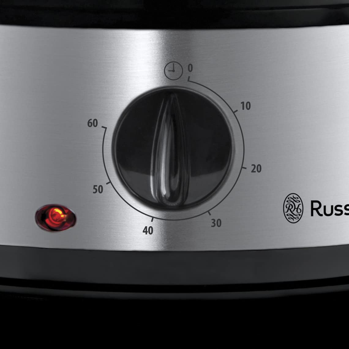 Russell Hobbs Dampfgarer [normale Größe] 9,0l (60 Minuten Timer + Abschaltautomatik, 3 spülmaschinengeeignete Dampfgarbehälter + Reisschale / Reiskocher + 6 Eierhalter /Eierkocher, BPA-frei) 19270-56